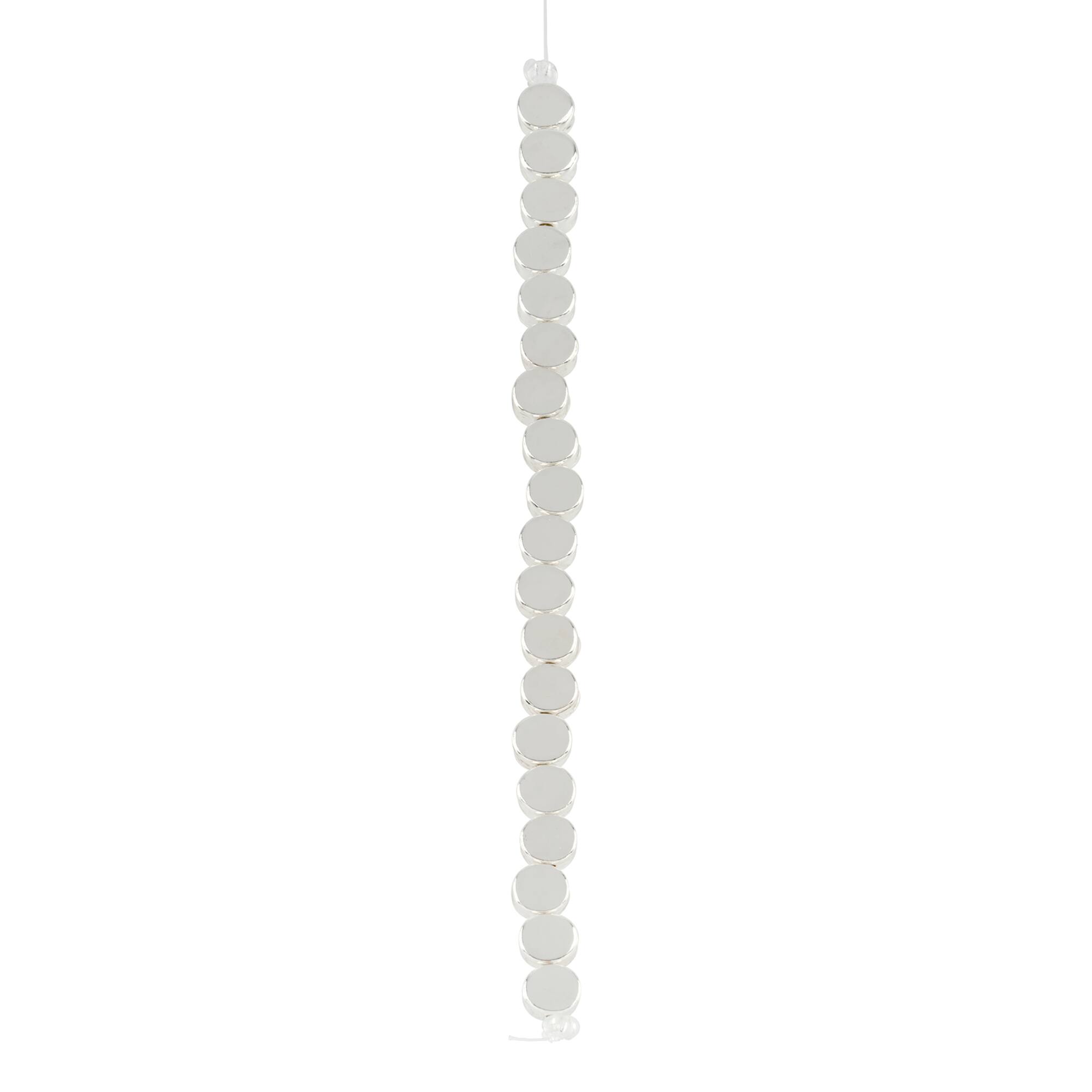 Silver Disc Spacer Beads, 6.5mm by Bead Landing™